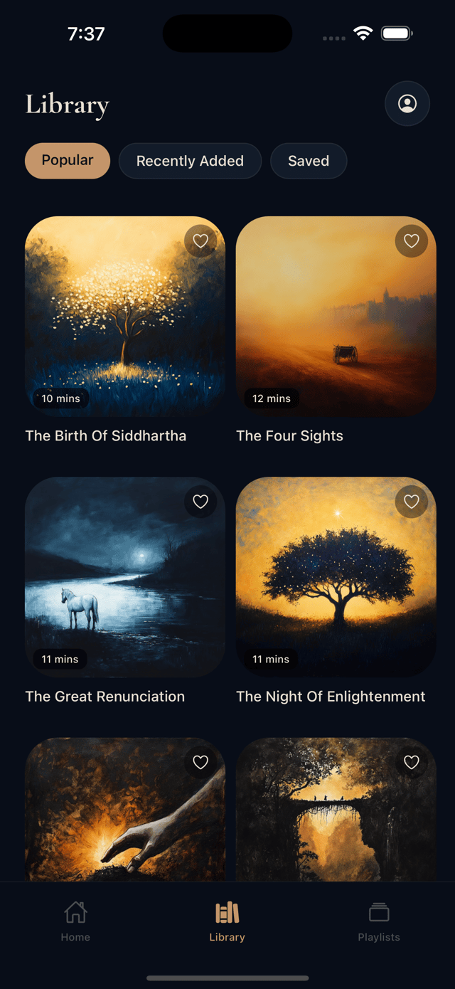 Library with story collection